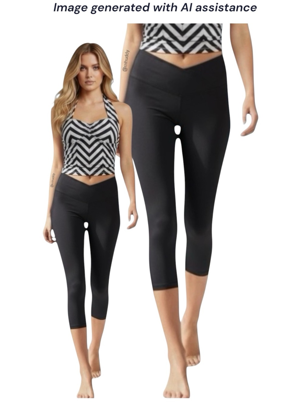 Melissa Simone XS black capri swim pants
